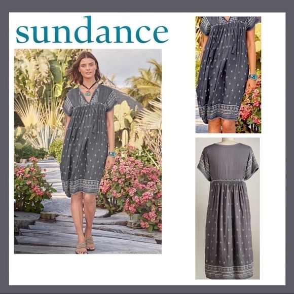 Sundance Dresses & Skirts - Sundance Aura Sterling Embroidered Sequin Dress S